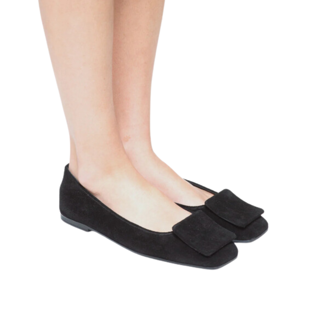 Sempre di Ballet Flats, Black Suede
