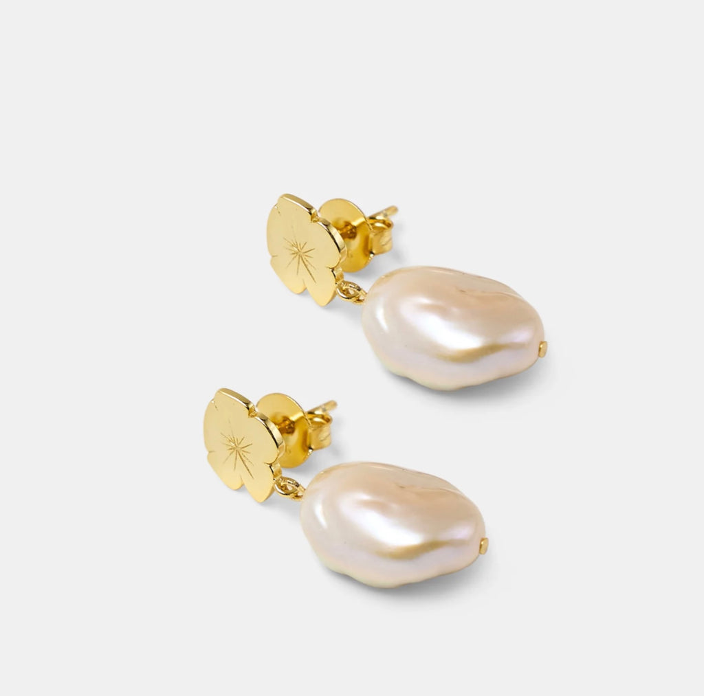 Brie Leon Marie Baroque Pearl Stud Earrings