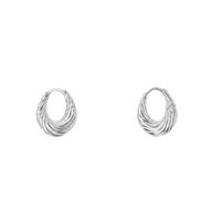 Brie Leon Olar Twist Hoops SILVER