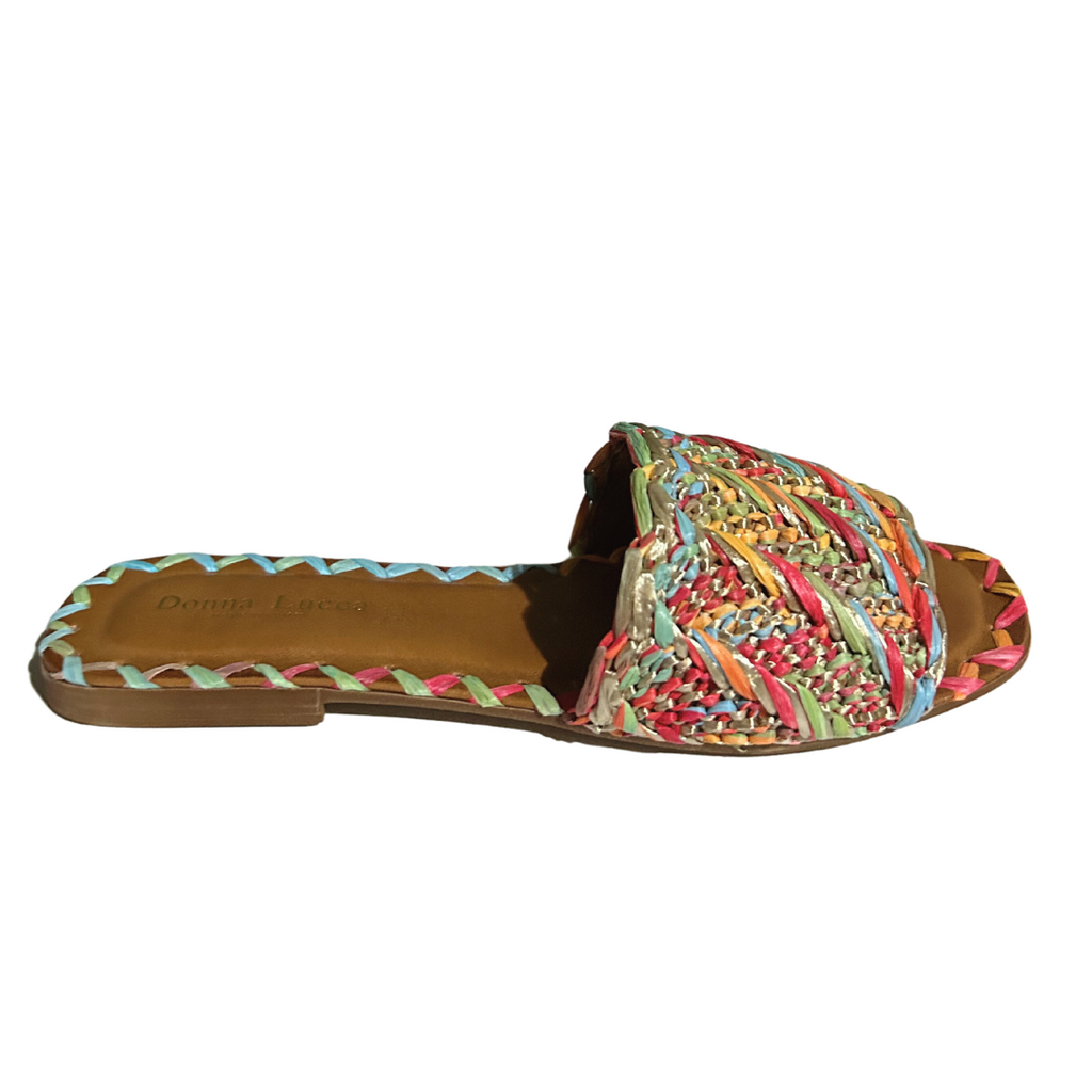 Donna Lucca Rainbow Woven Sandal