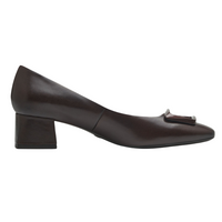 Tamari Leather Pumps, Mahogany Leather