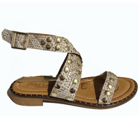 Donna Lucca Studded Wrap Sandal