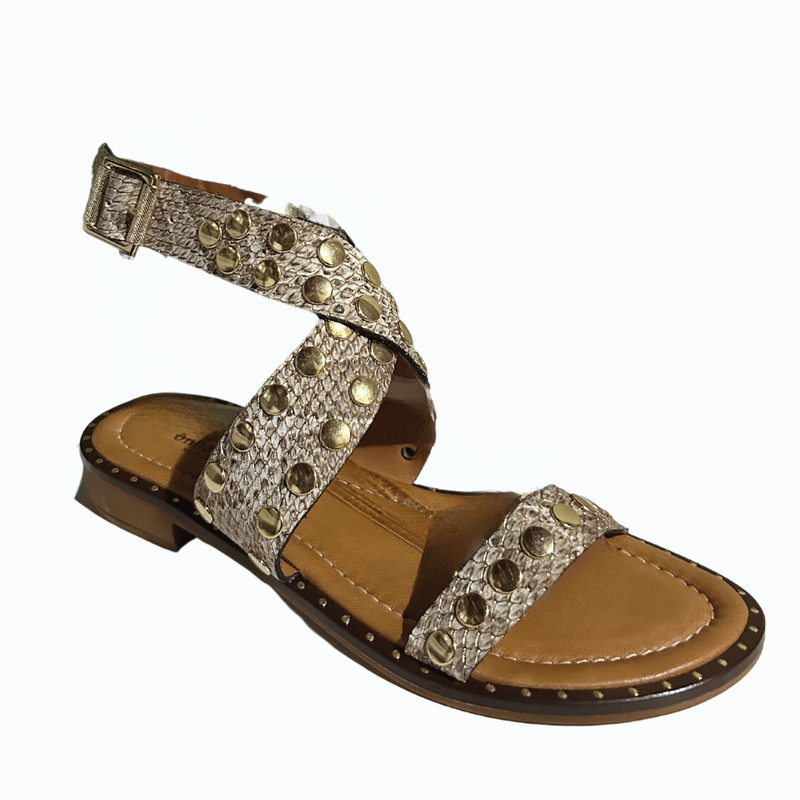 Donna Lucca Studded Wrap Sandal