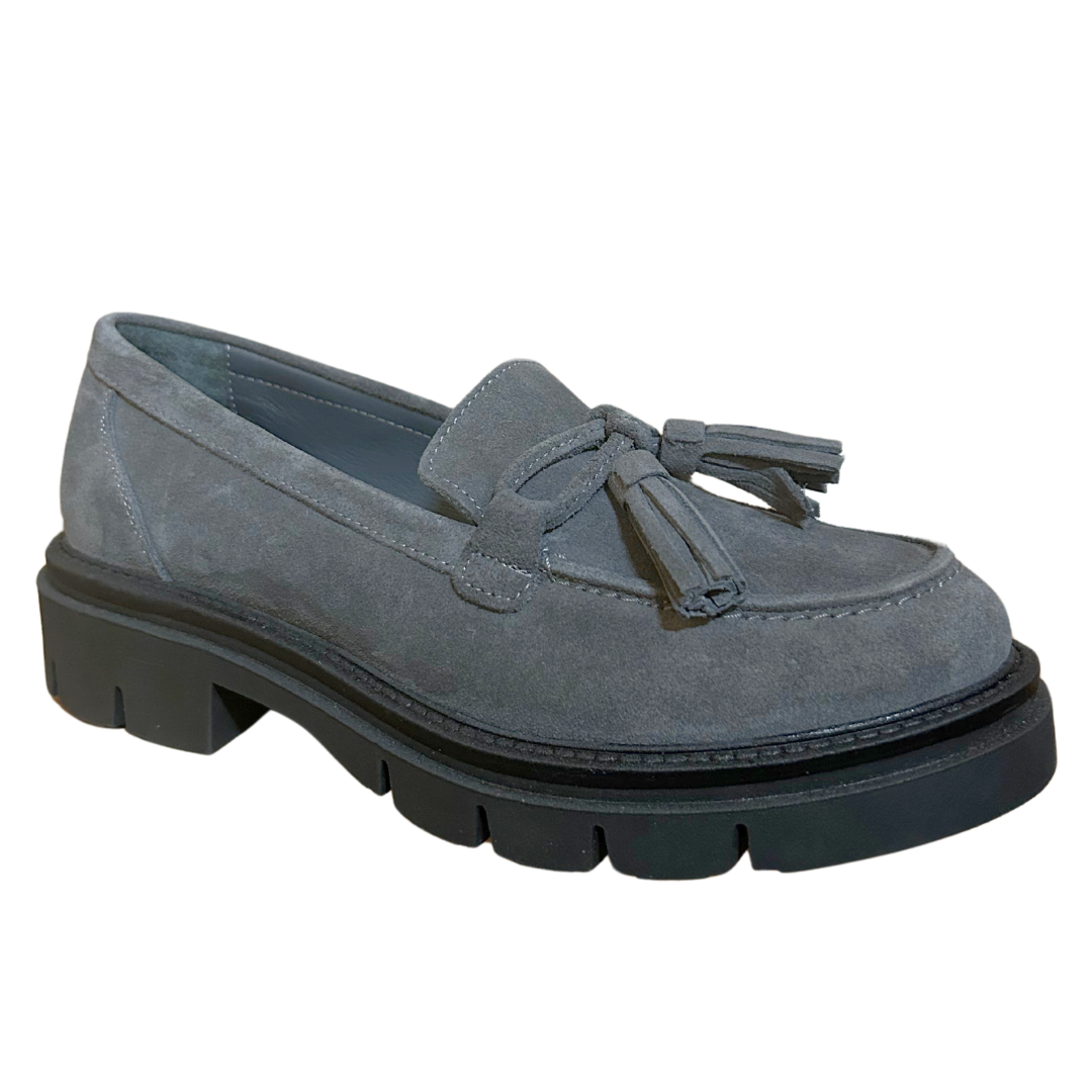 Wave Crosta Grigio Loafers