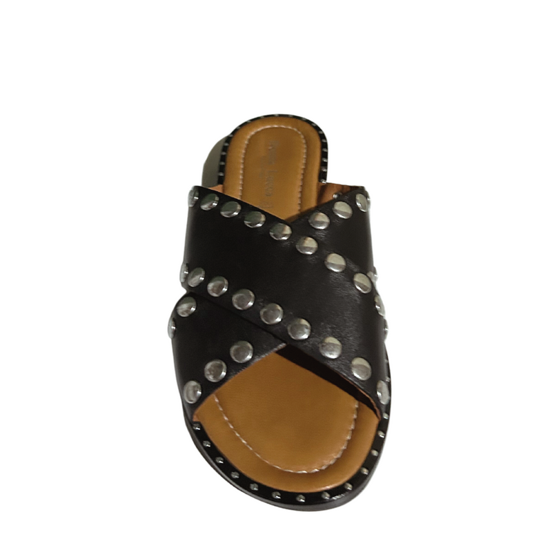 Donna Lucca Black Studded Sandal