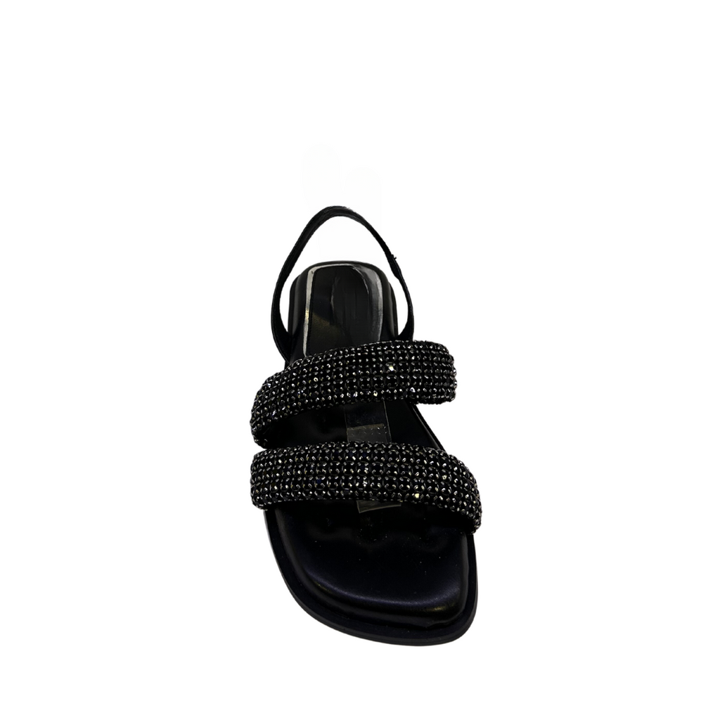 V0596 Black Sparkle Sandal by manufacture d'essai