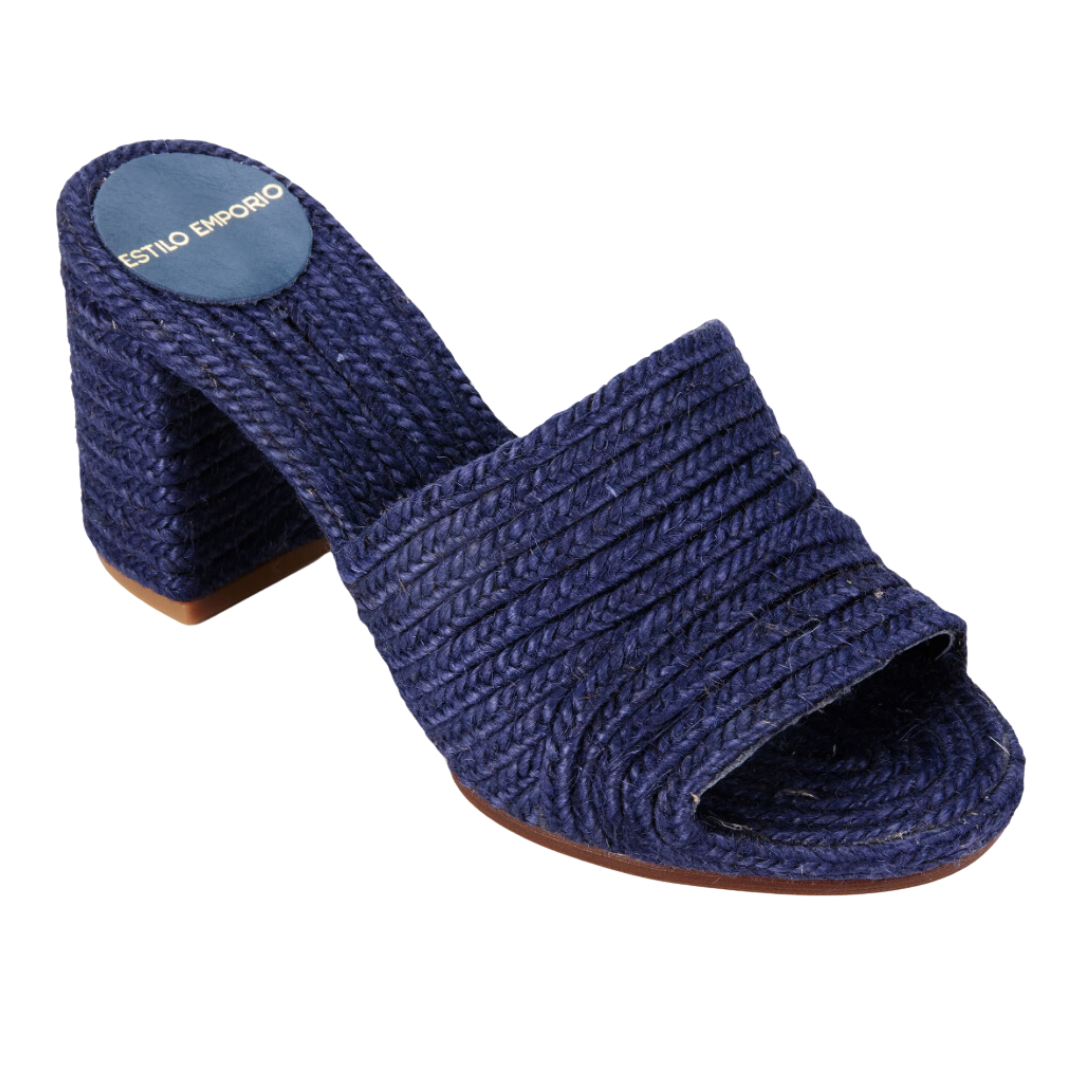 Estilo Emporio Woven Jute Mule