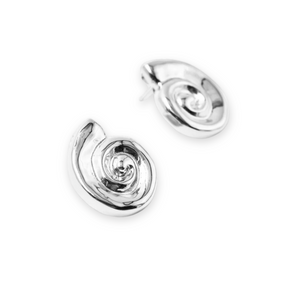 Brie Leon Spiral Earrings SILVER