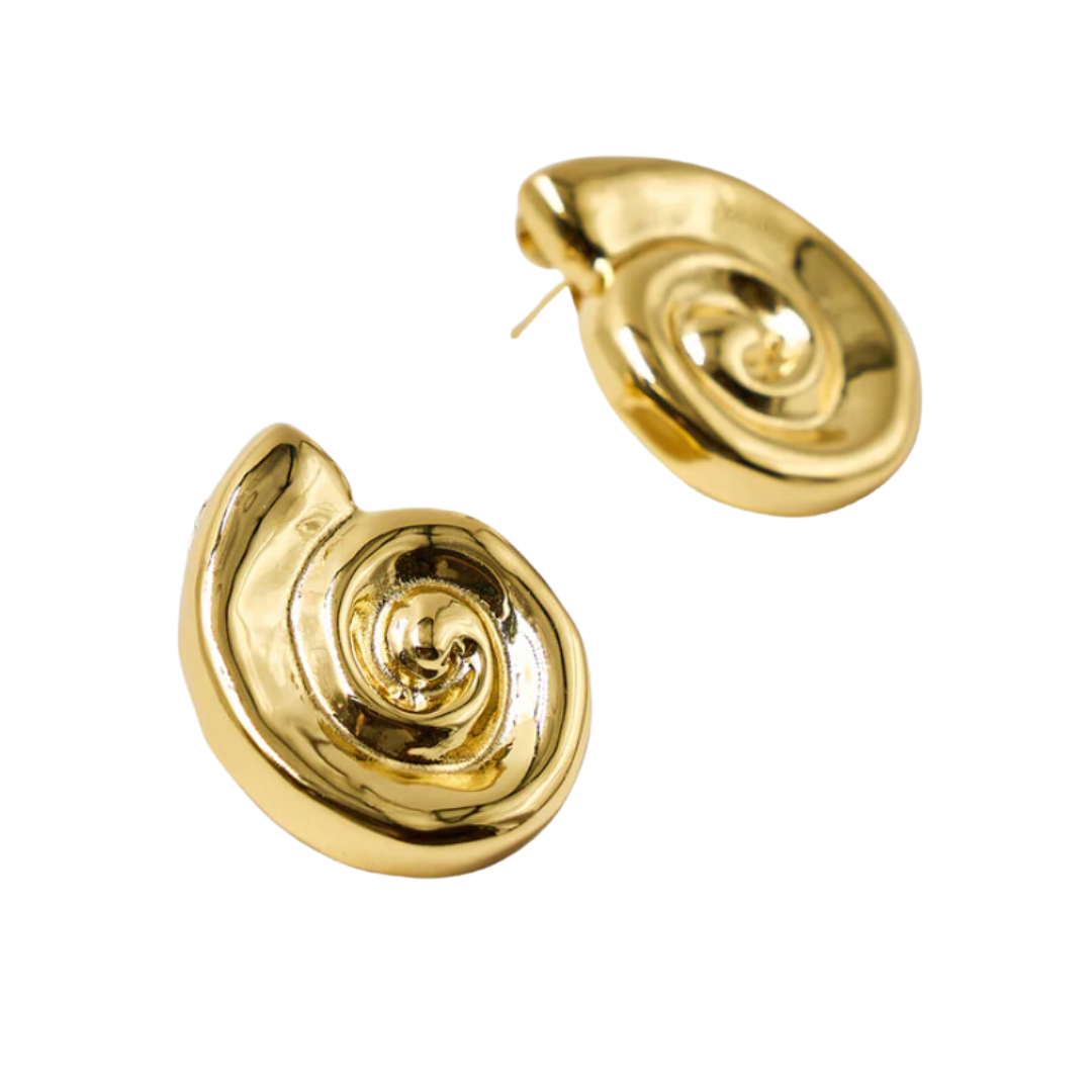 Brie Leon Spiral Earrings GOLD