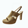 Zinda  Tan Suede Leather Block Heel with Platform Sandal