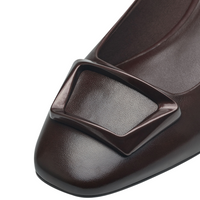 Tamari Leather Pumps, Mahogany Leather