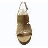 Zinda  Tan Suede Leather Block Heel with Platform Sandal
