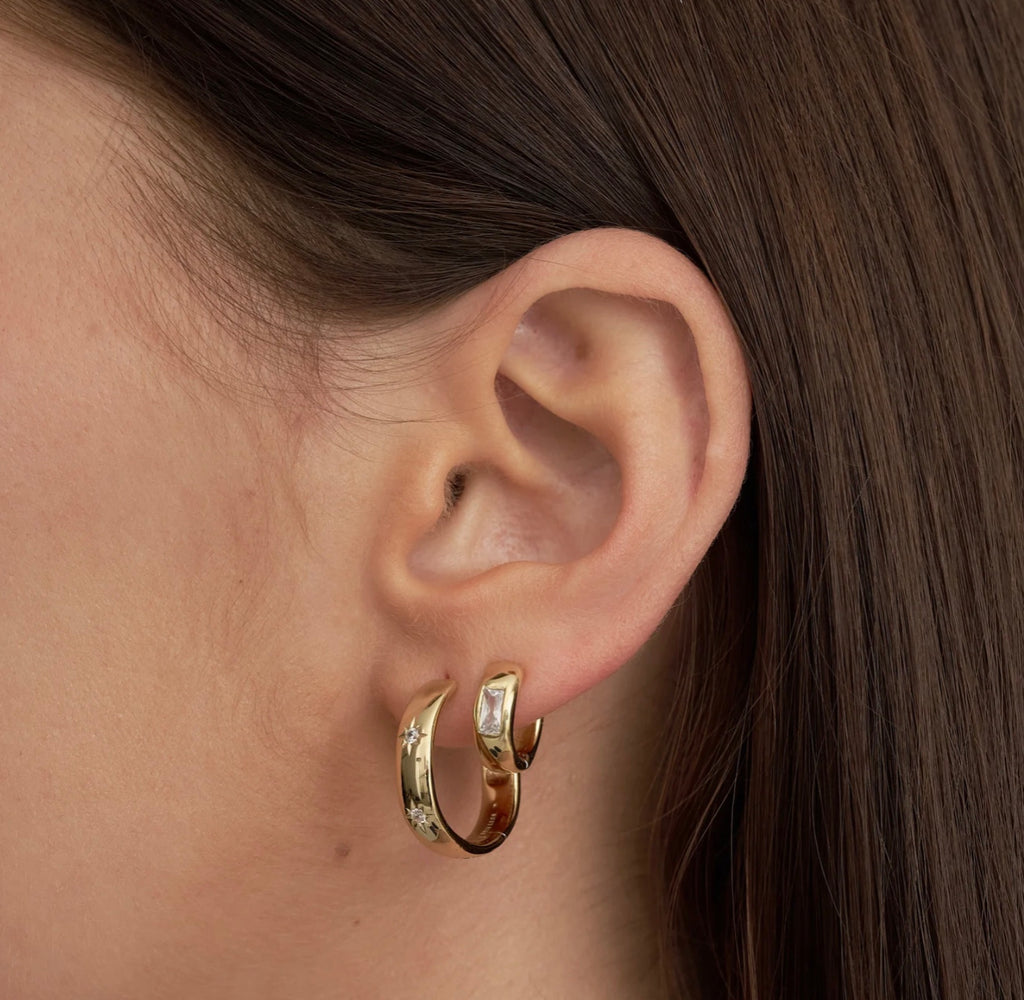 Brie Leon Estella Star Hoops GOLD