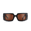 Pared: Straight and Narrow Black Solid Brown Eyewear
