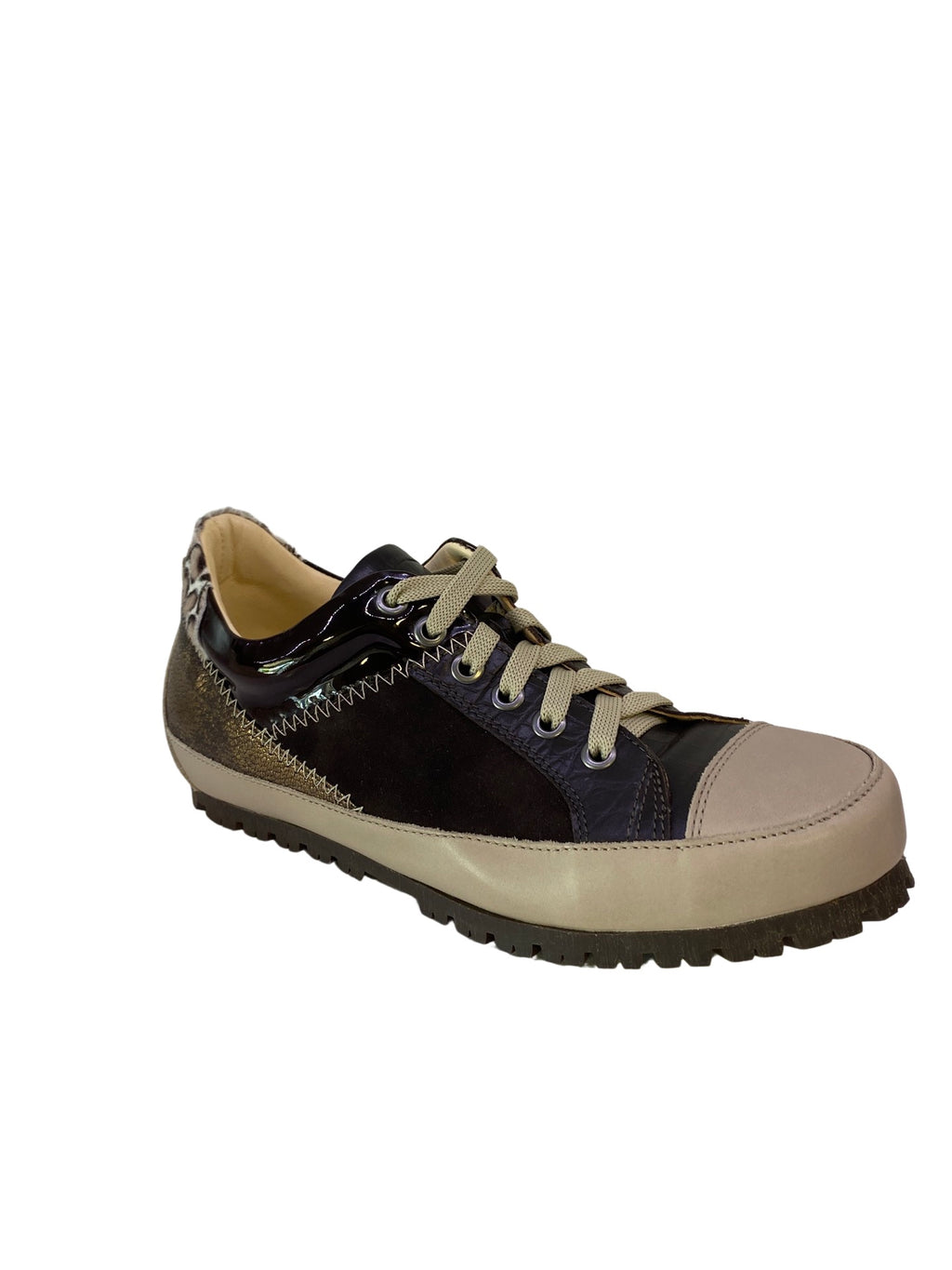 Lecologica Moro Bronze Taupe Patchwork Sneaker