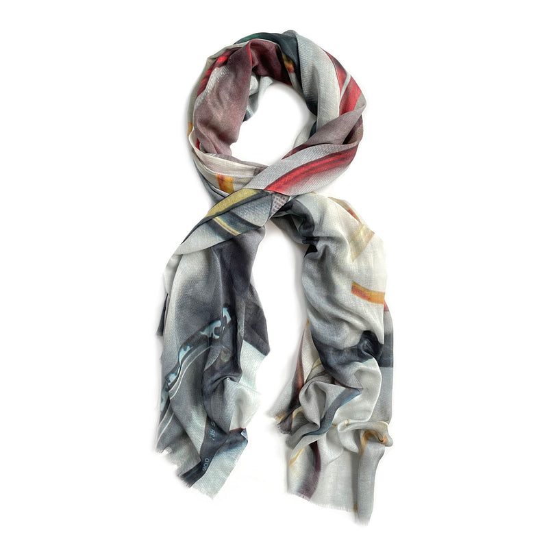 Good & Co EYE INSPECTION linen blend scarf