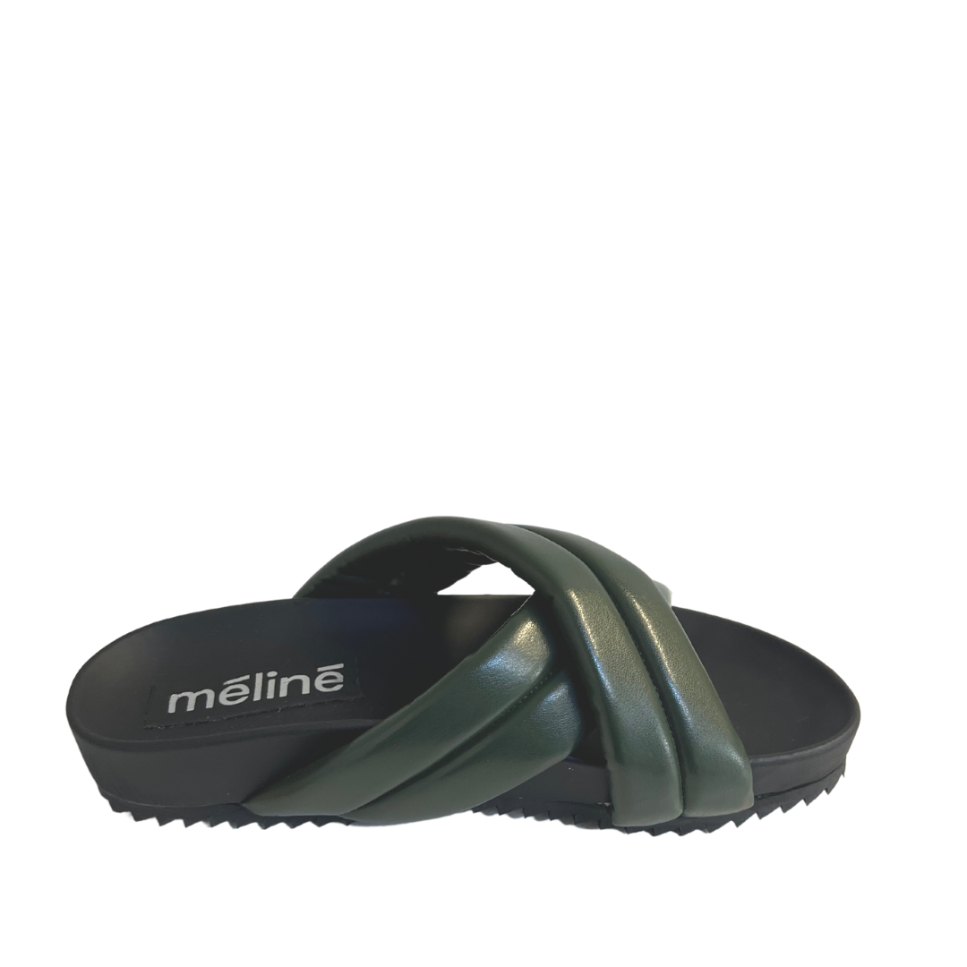 Meline Olive Padded Slide