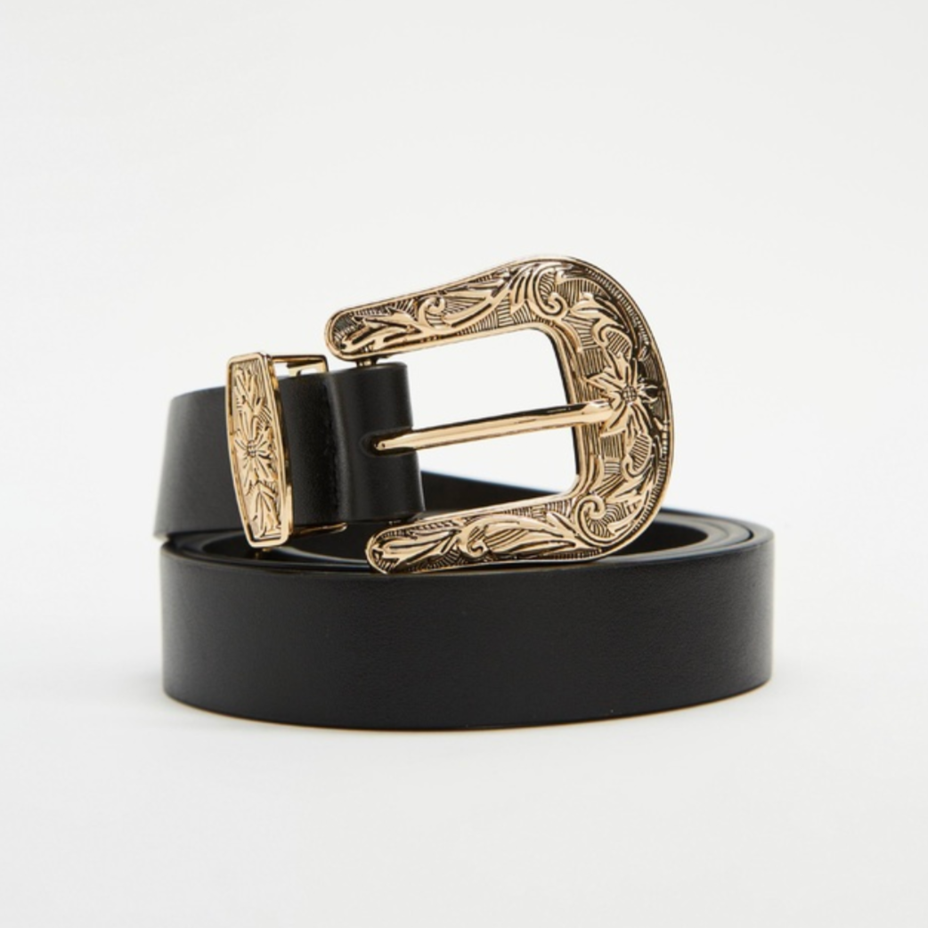 Sol Sana Western Belt - Black/Gold