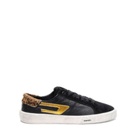 Diesel S-Mydori LL Black Leather Suede Sneakers