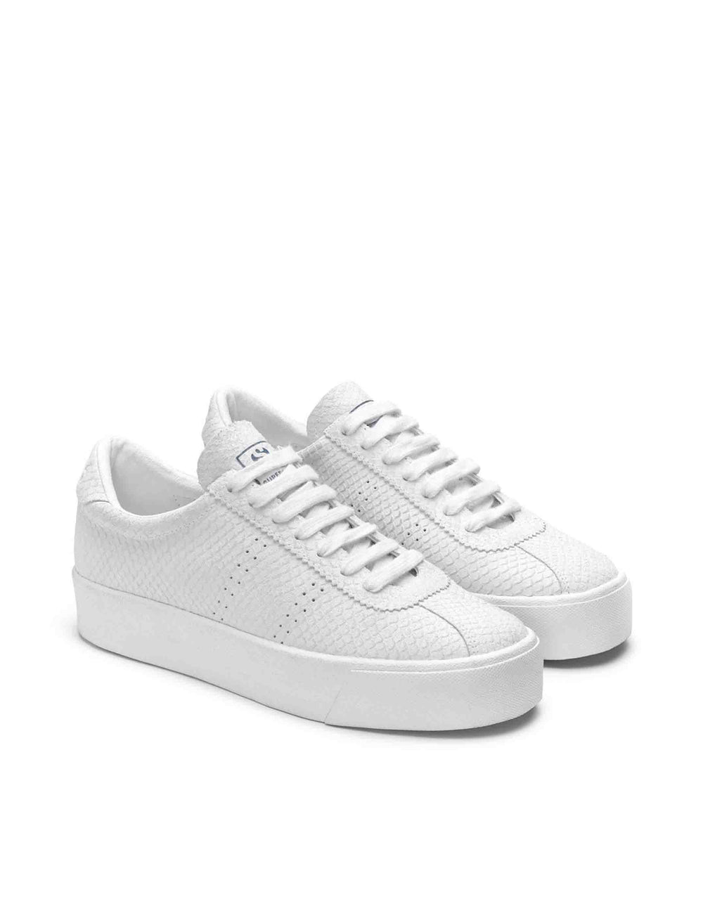 Superga 2854 Club 3  Chunky Snake Leather Sneaker